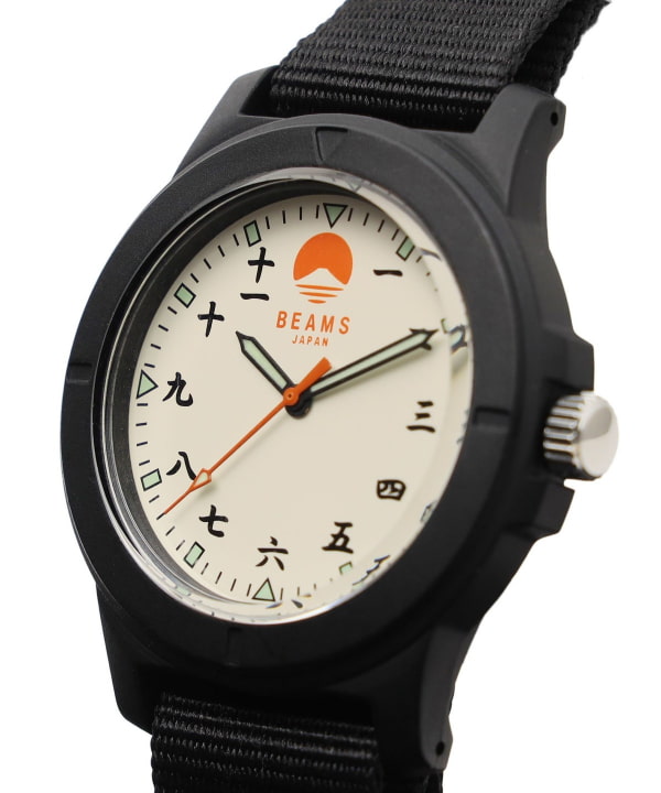 BEAMS JAPAN KANJI NUMBER WRIST WATCH (BLACK)