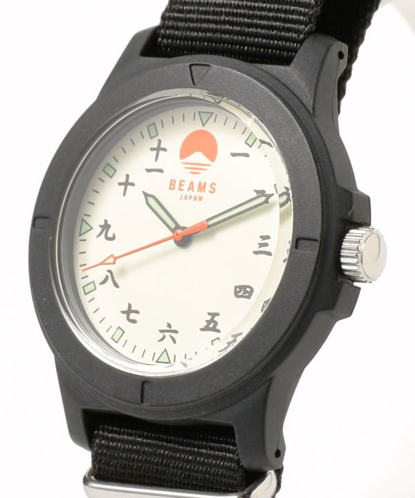 BEAMS JAPAN KANJI NUMBER WRIST WATCH (BLACK)