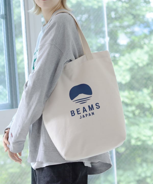 EVERGREEN WORKS X BEAMS JAPAN TOTE BAG (WHITE×INDIGO)