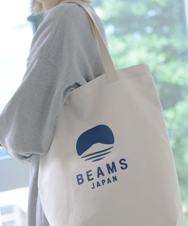 EVERGREEN WORKS X BEAMS JAPAN TOTE BAG (WHITE×INDIGO)