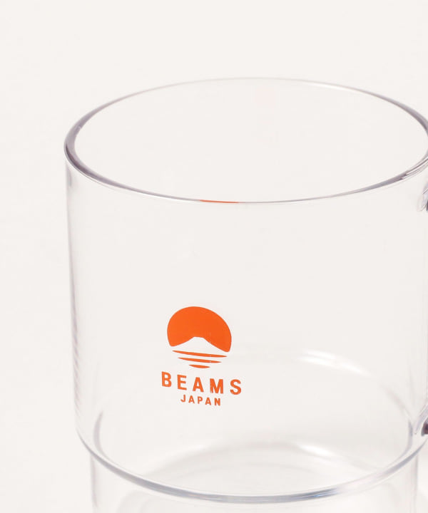 BEAMS JAPAN STACKING MUG CLEAR (CLEAR×ORANGE)