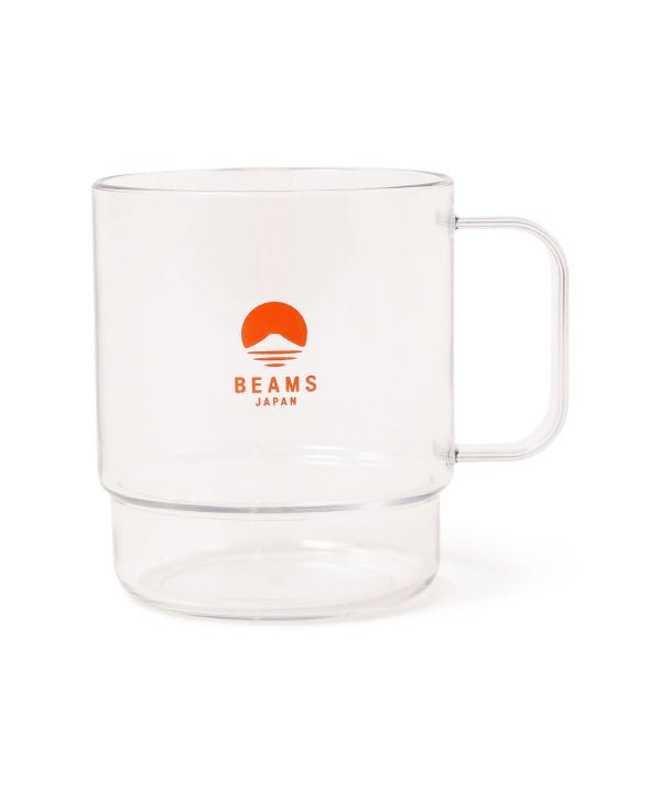 BEAMS JAPAN STACKING MUG CLEAR (CLEAR×ORANGE)