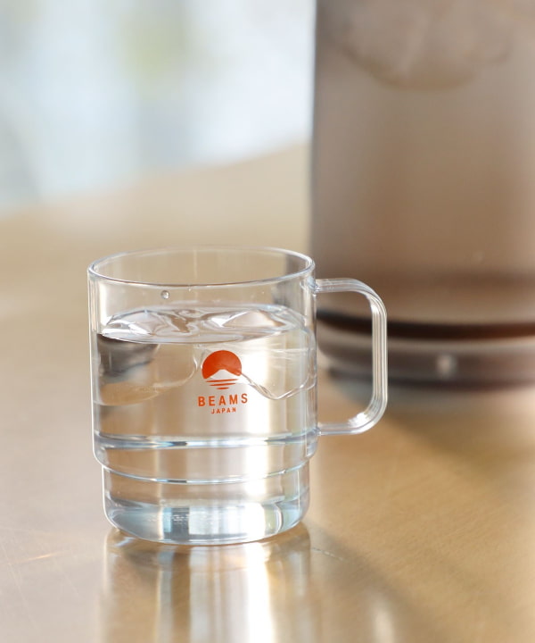 BEAMS JAPAN STACKING MUG CLEAR (CLEAR×ORANGE)