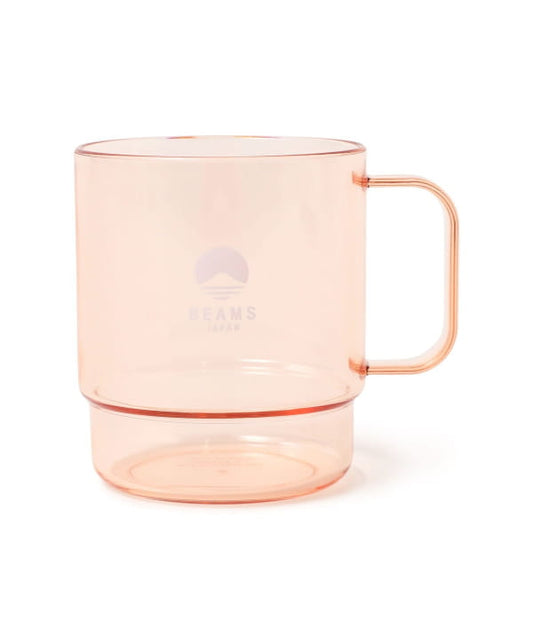 BEAMS JAPAN STACKING MUG CLEAR (ORANGE×WHITE)