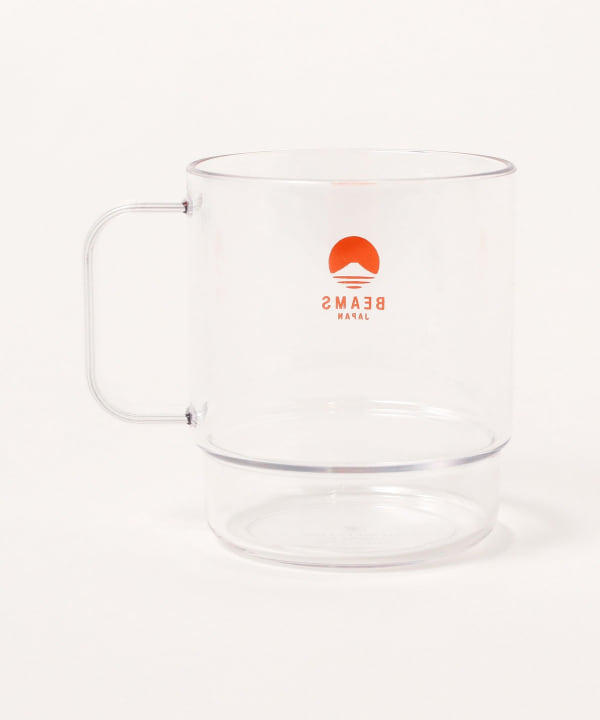 BEAMS JAPAN STACKING MUG CLEAR (CLEAR×ORANGE)