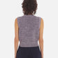 MAISON KITSUNE HANDWRITING CROPPED VEST (LILAC MELANGE)