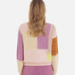 PATCHWORK CROPPED CARDIGAN (CHALK YELLOW/LILAC DESIGN)