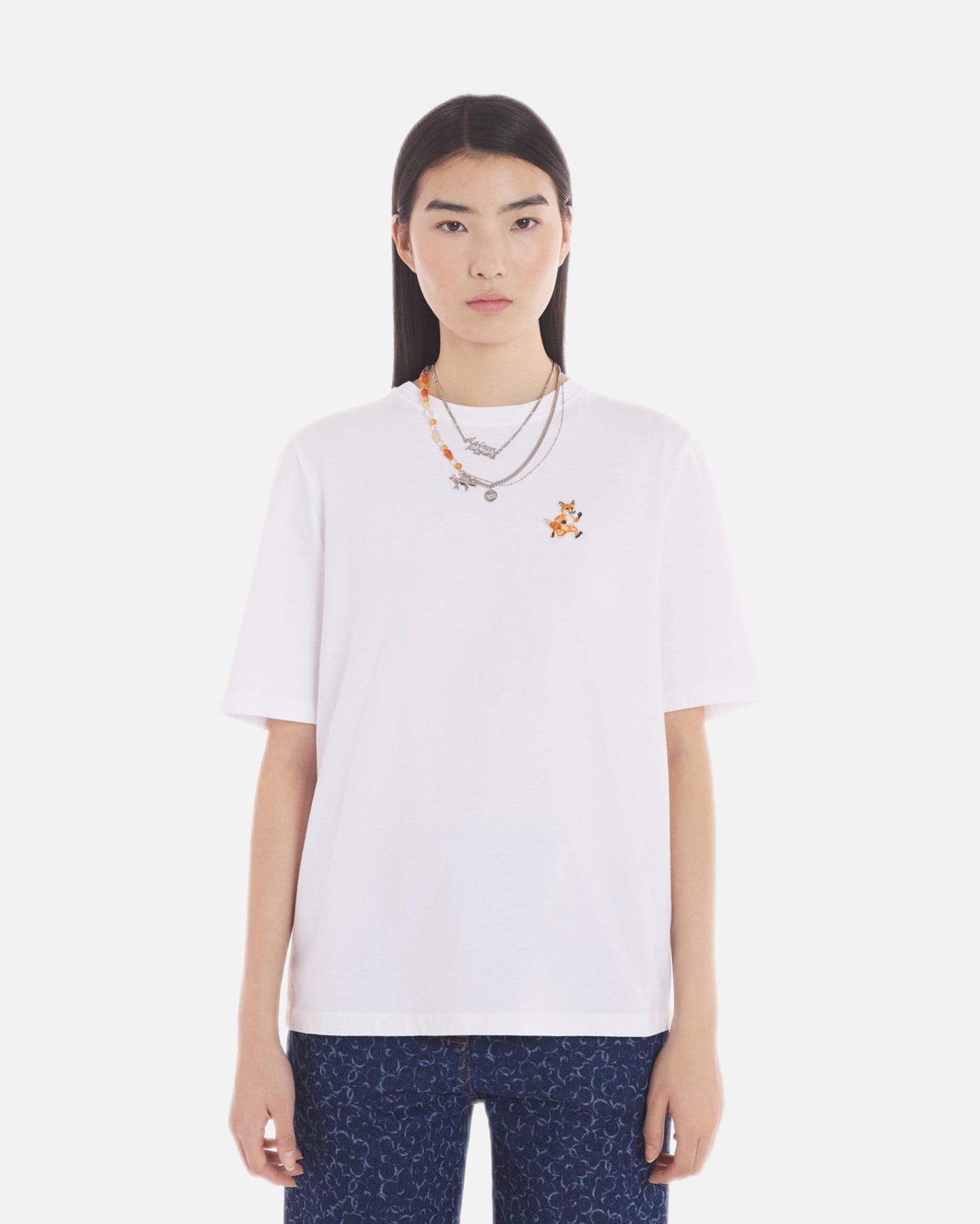 SPEEDY FOX PATCH COMFORT TEE-SHIRT (WHITE)