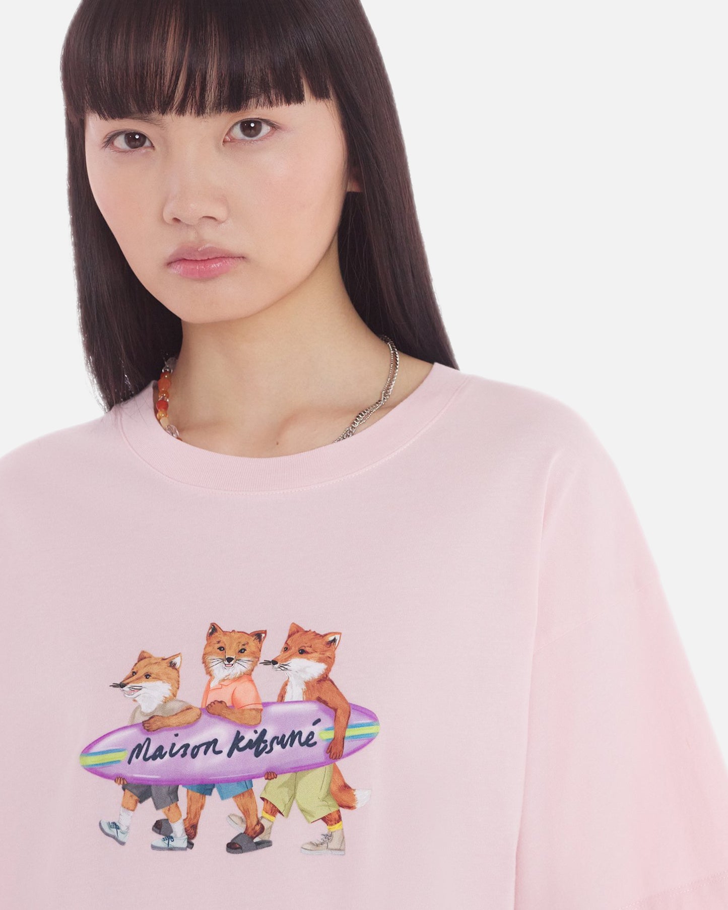 SURFING FOXES RELAXED TEE-SHIRT (MILK SHAKE)