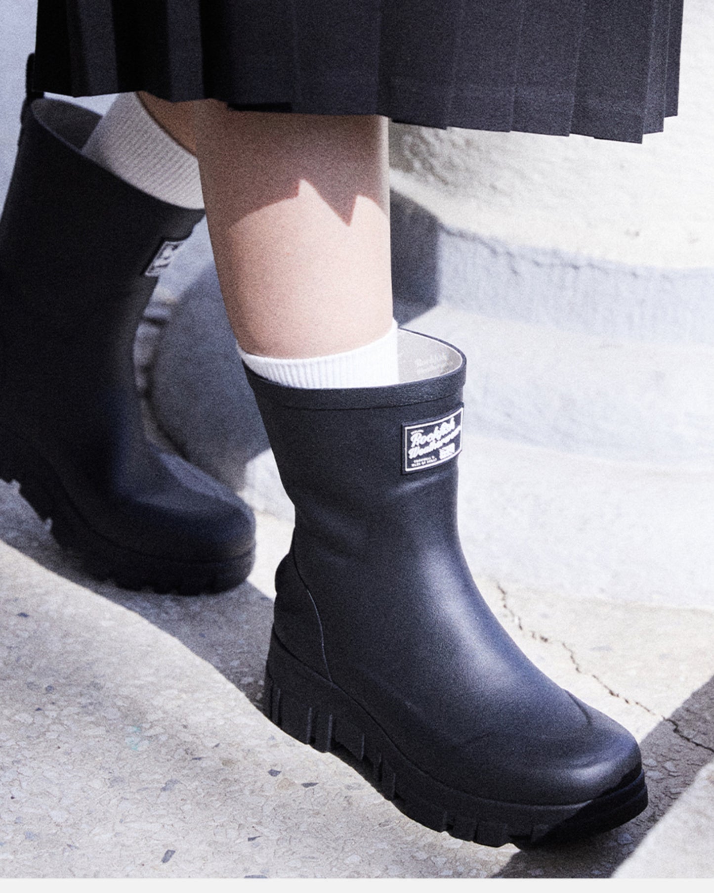 FLATFORM RAIN BOOTS_MIDDLE (BLACK)