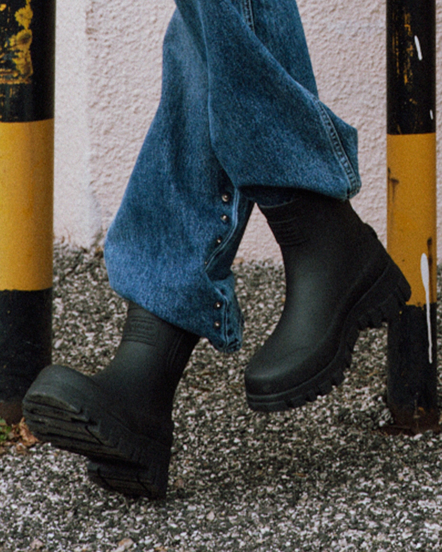 FLATFORM RAIN BOOTS_CHELSEA (BLACK)