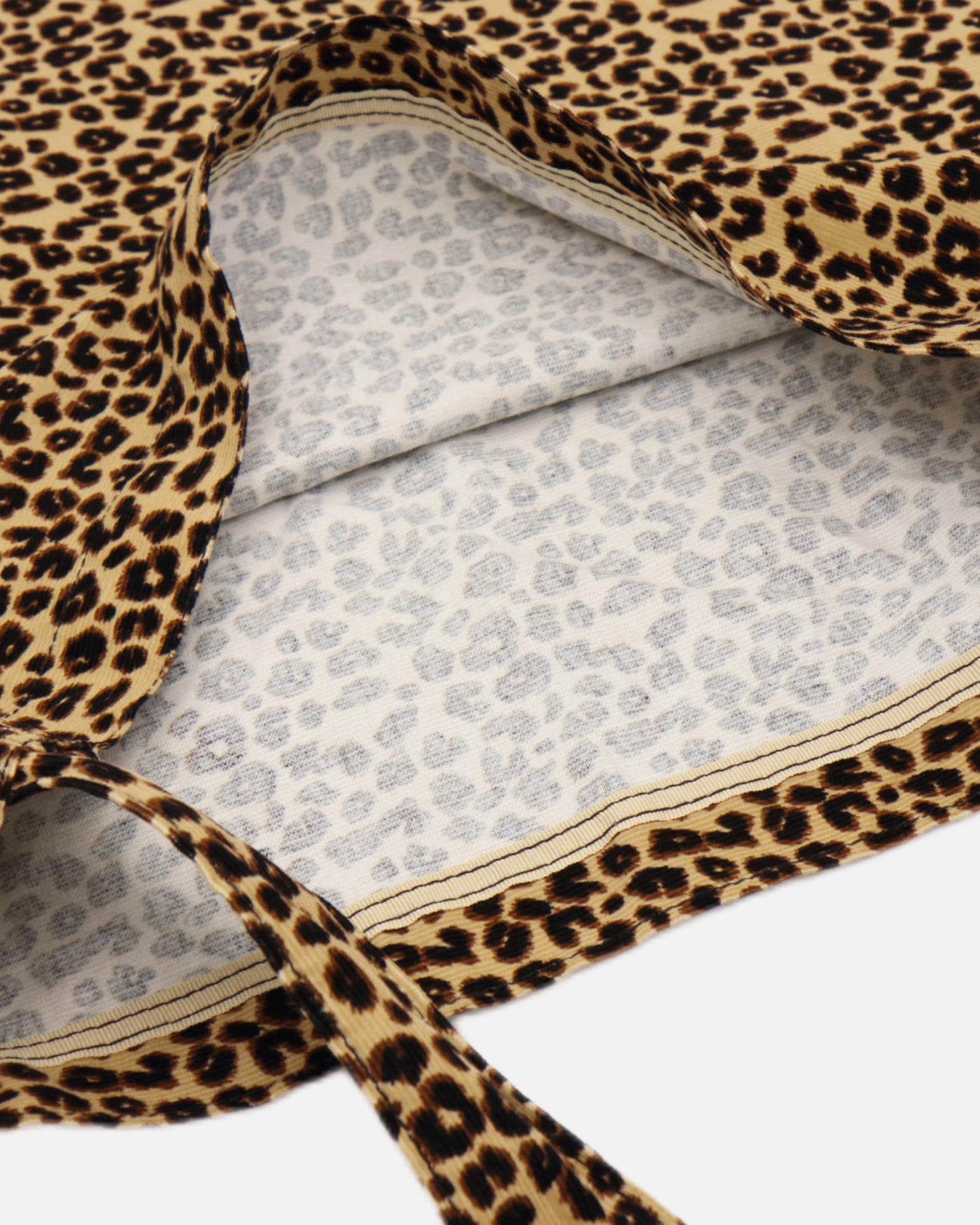 LEOPARD CORDUROY ECO BAG (BEIGE)