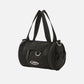 MINI CROSSED BODY CIRCULAR BAG (BLACK)