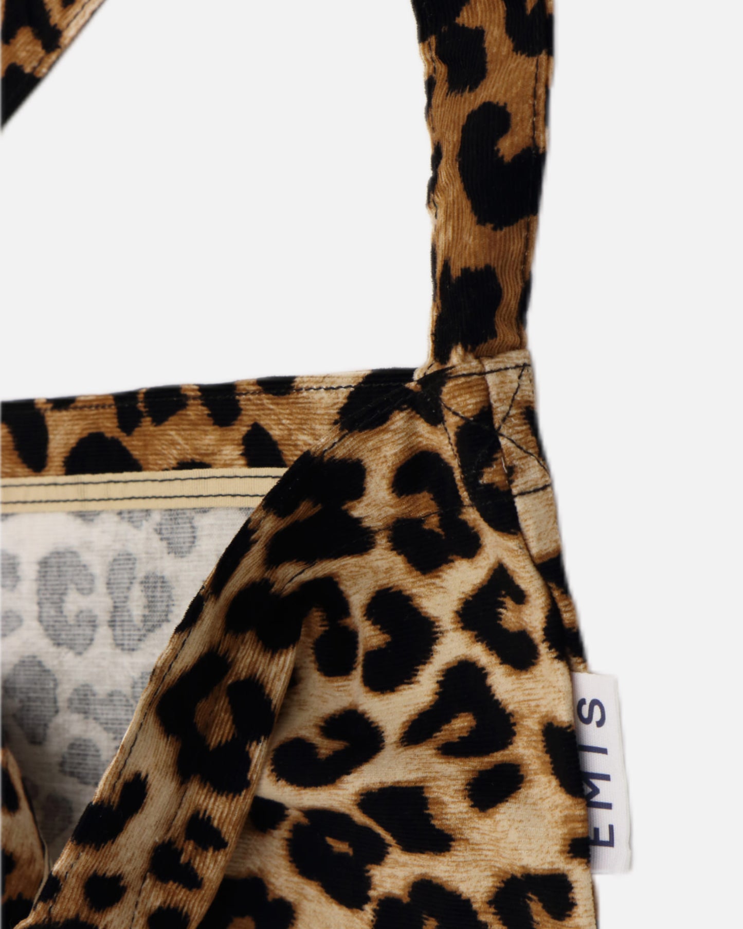 NEW LEOPARD CORDUROY ECO BAG (BEIGE)