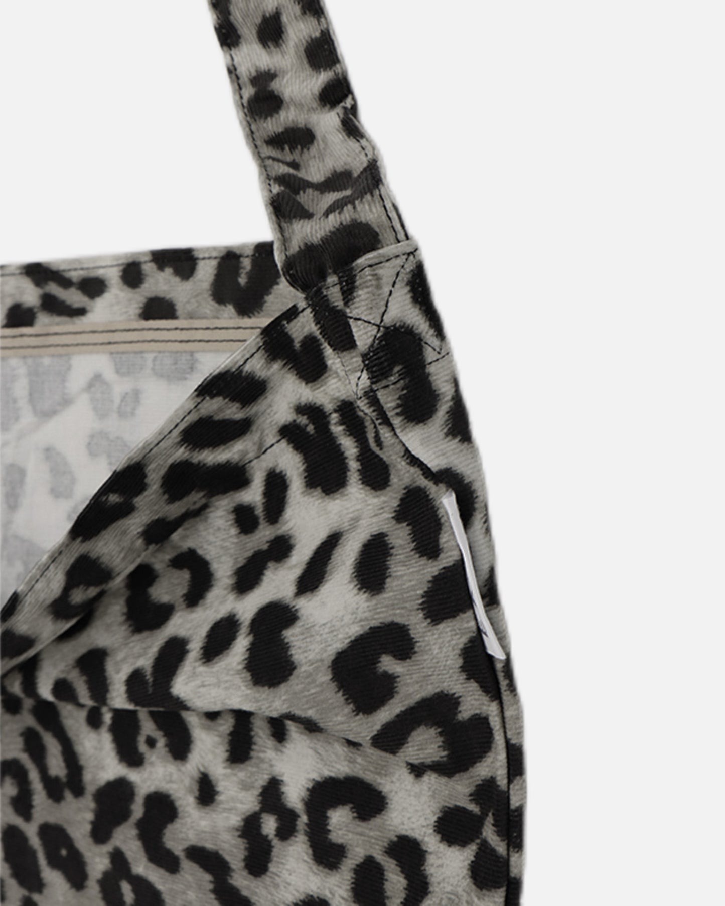 NEW LEOPARD CORDUROY ECO BAG (GRAY)