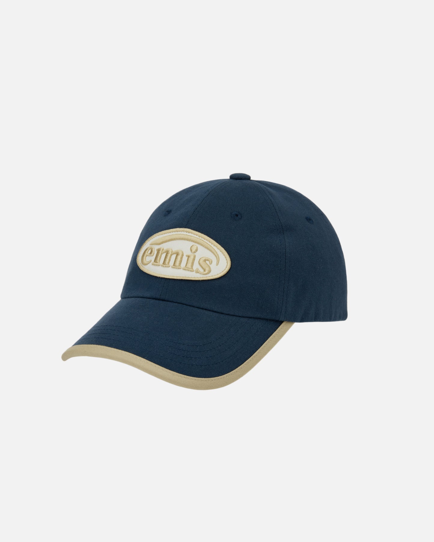 BEIGE TRIMMING BALL CAP (NAVY)