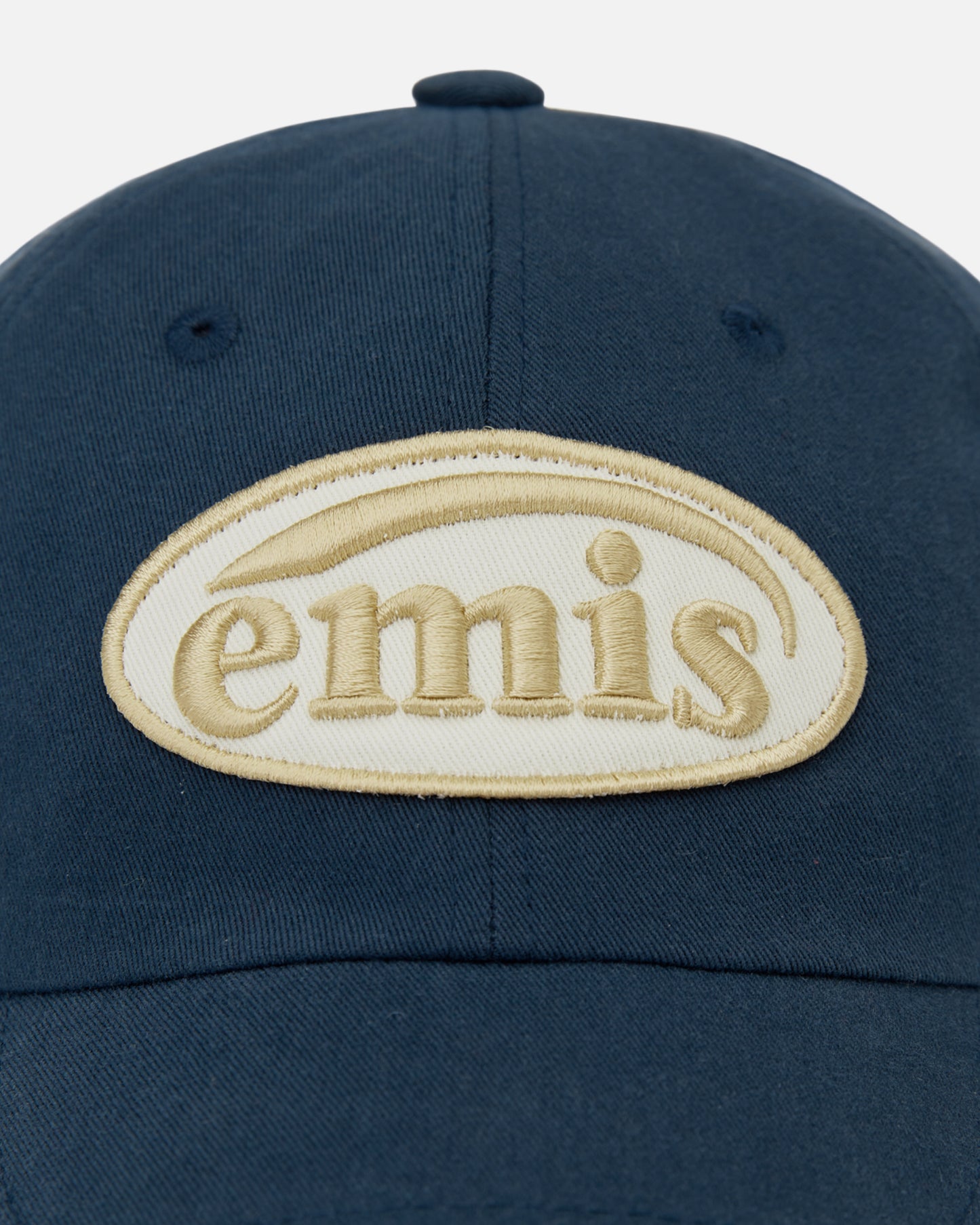 BEIGE TRIMMING BALL CAP (NAVY)