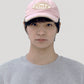 BEIGE TRIMMING BALL CAP (PINK)