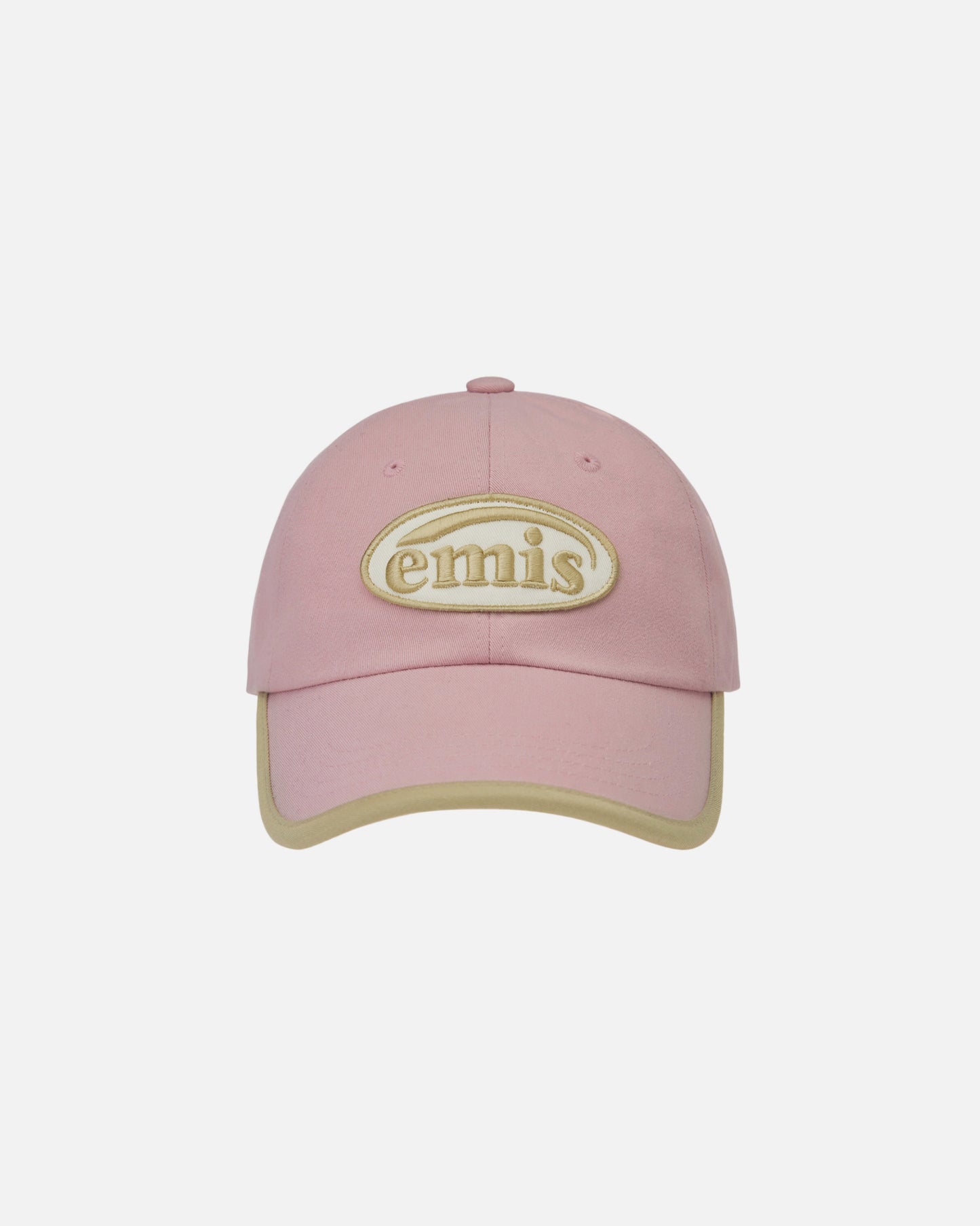 BEIGE TRIMMING BALL CAP (PINK)