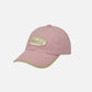 BEIGE TRIMMING BALL CAP (PINK)