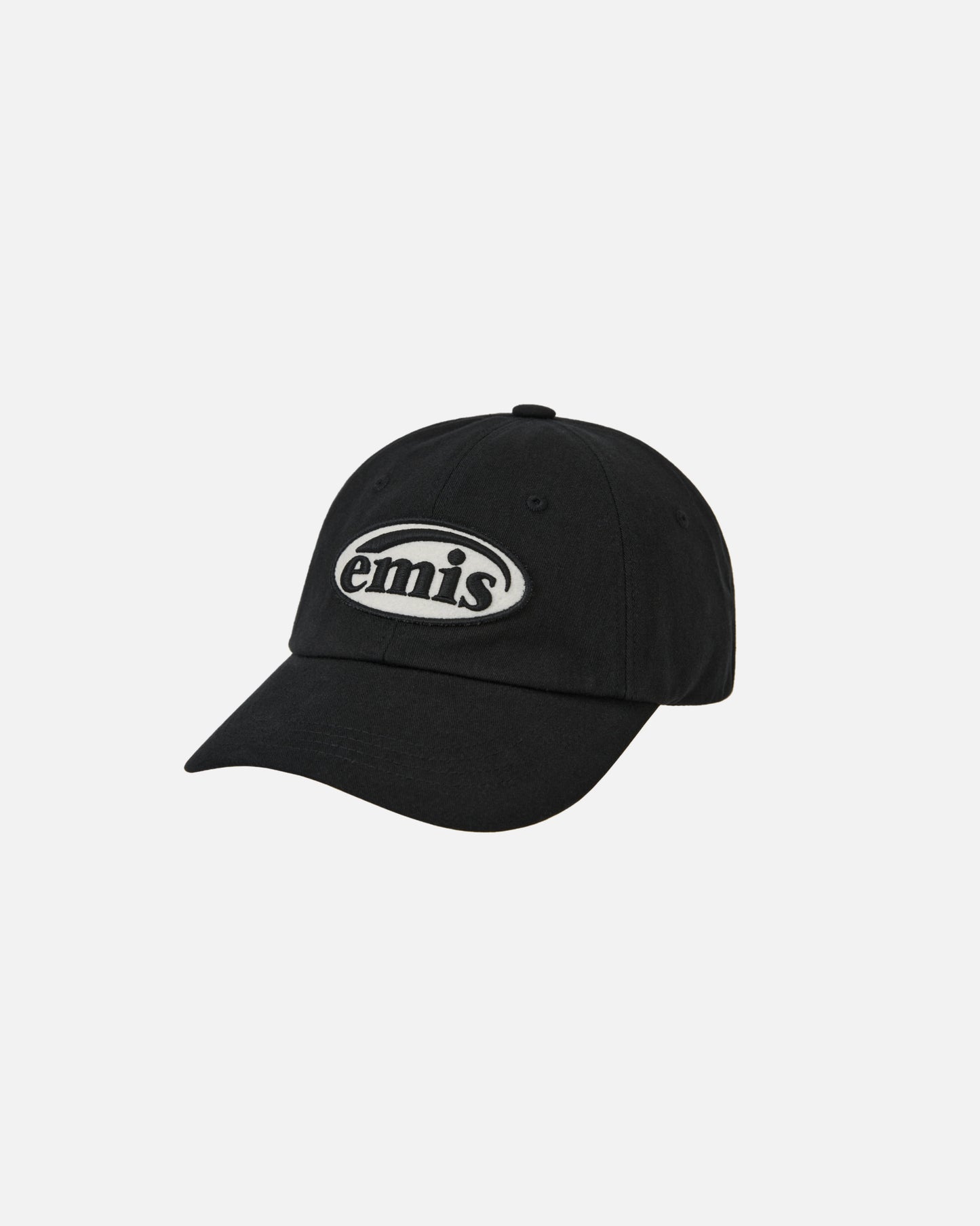 TONE ON TONE WAPPEN BALL CAP (BLACK)