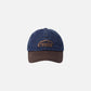 WASHED DENIM BALL CAP (BLUE/BROWN)