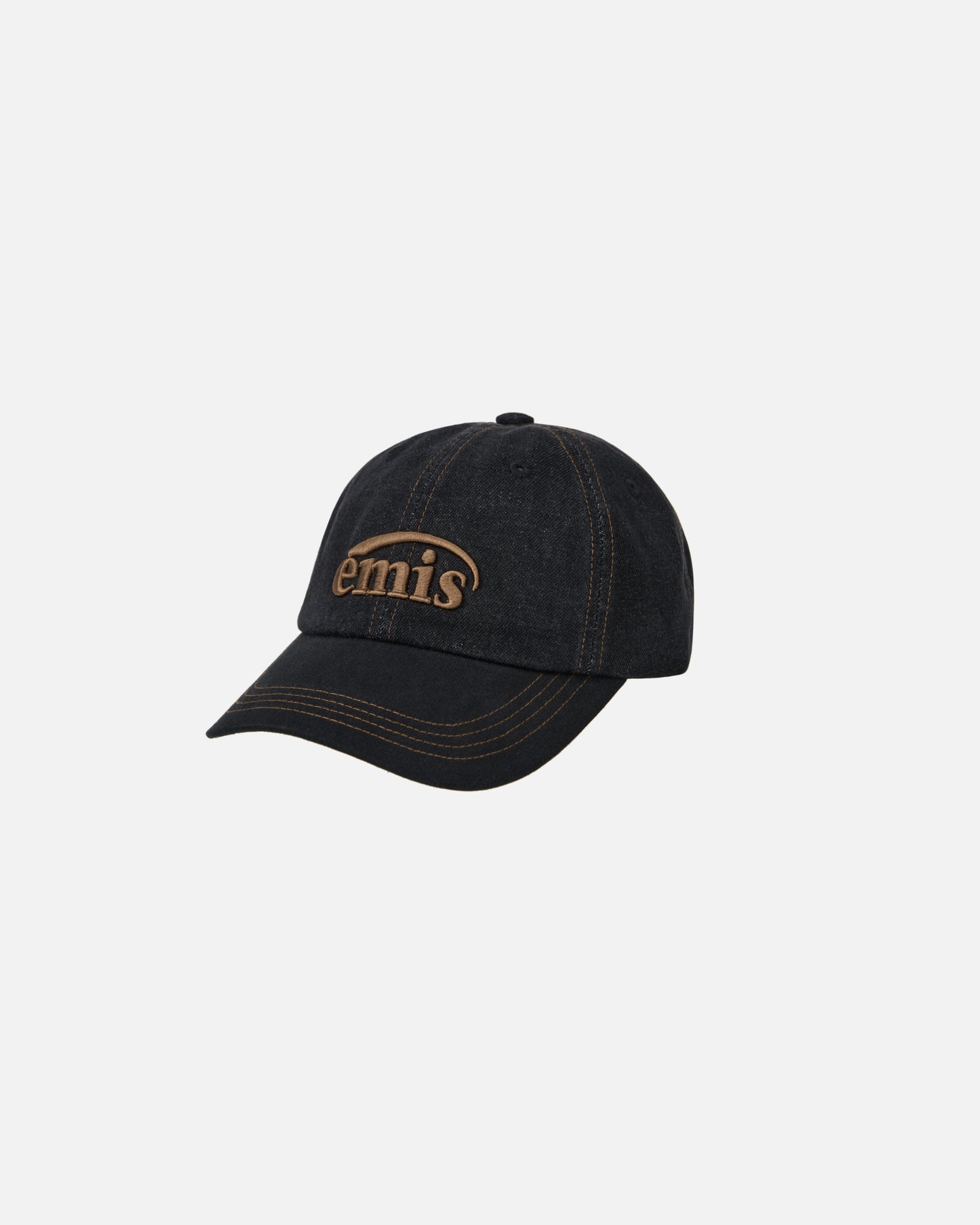 WASHED DENIM BALL CAP (GRAY/BLACK)