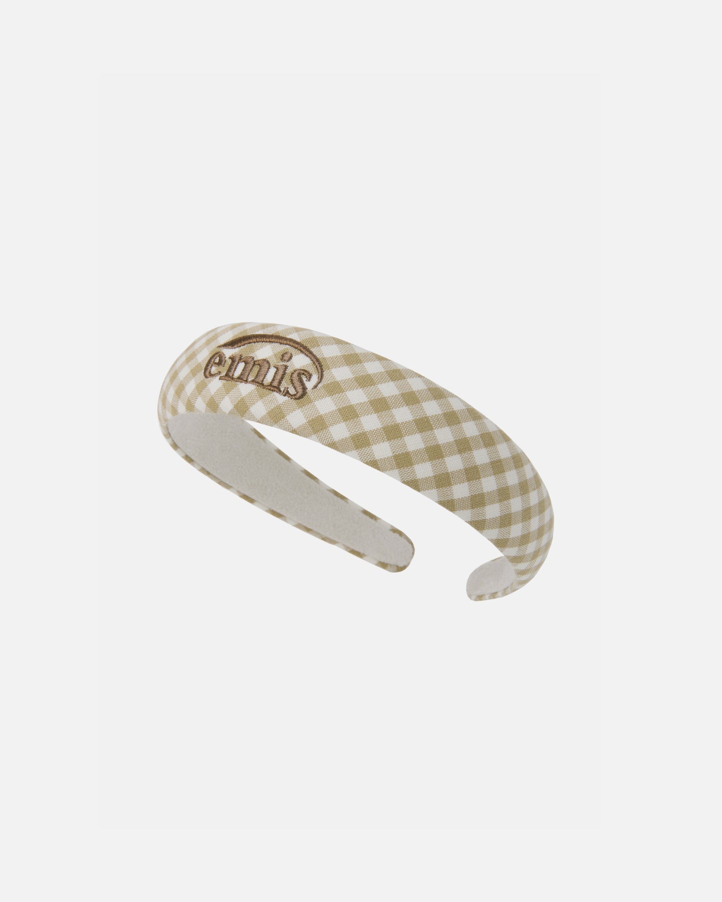 GINGHAM CHECK HAIRBAND (BEIGE)