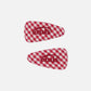 GINGHAM CHECK WIDE HAIRPIN (RED)