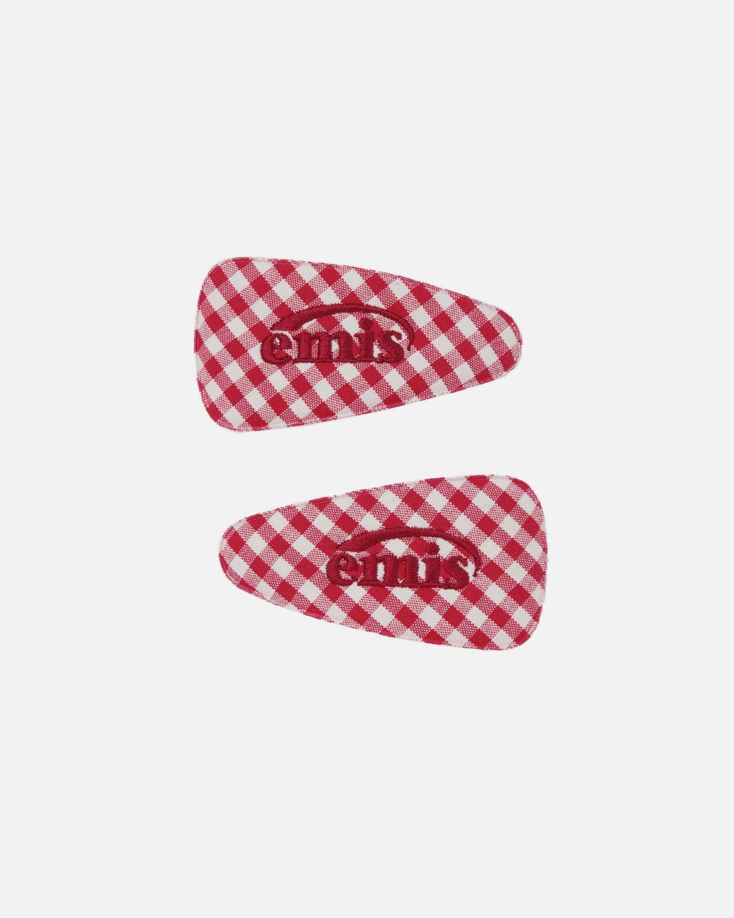 GINGHAM CHECK WIDE HAIRPIN (RED)