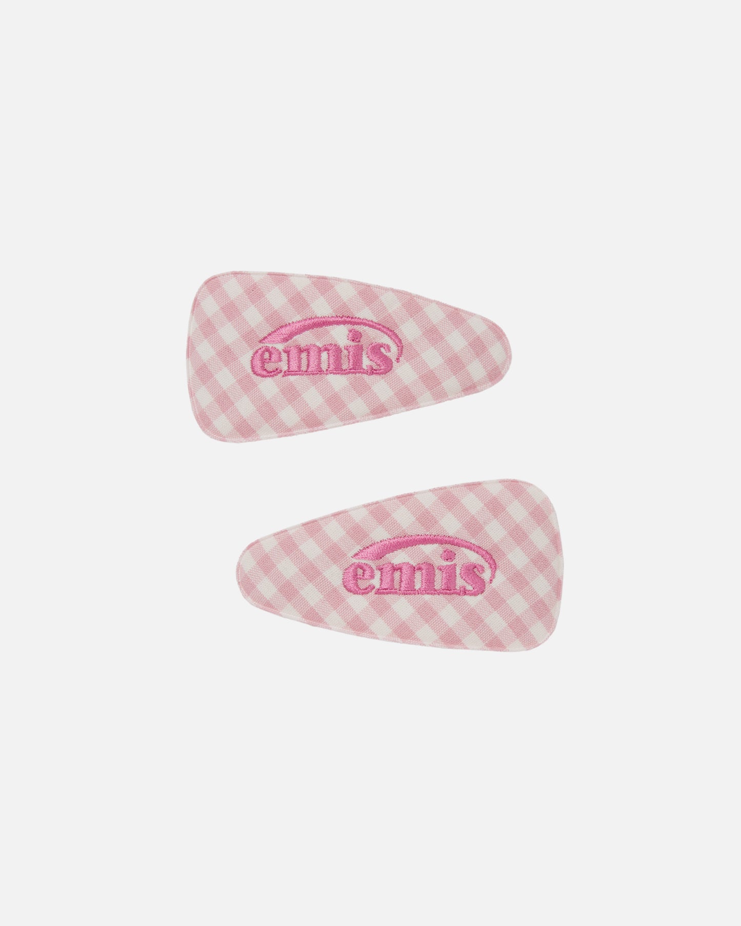 GINGHAM CHECK WIDE HAIRPIN (PINK)