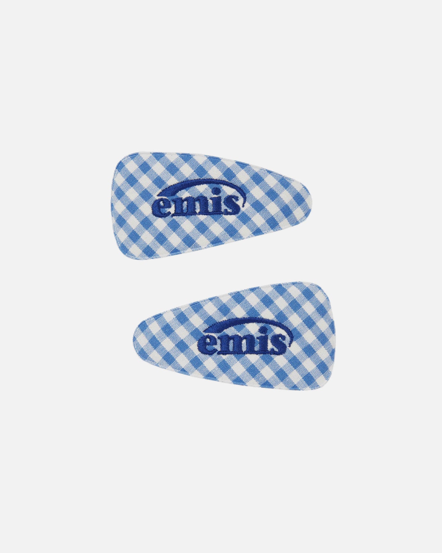 GINGHAM CHECK WIDE HAIRPIN (BLUE)