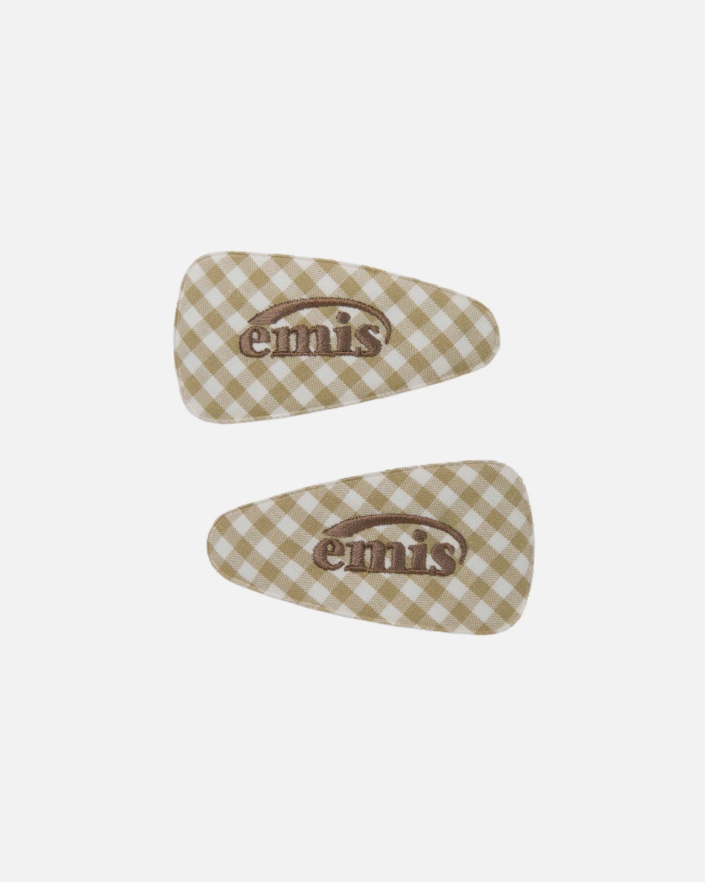 GINGHAM CHECK WIDE HAIRPIN (BEIGE)