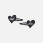 HEART HAIRPIN (BLACK)