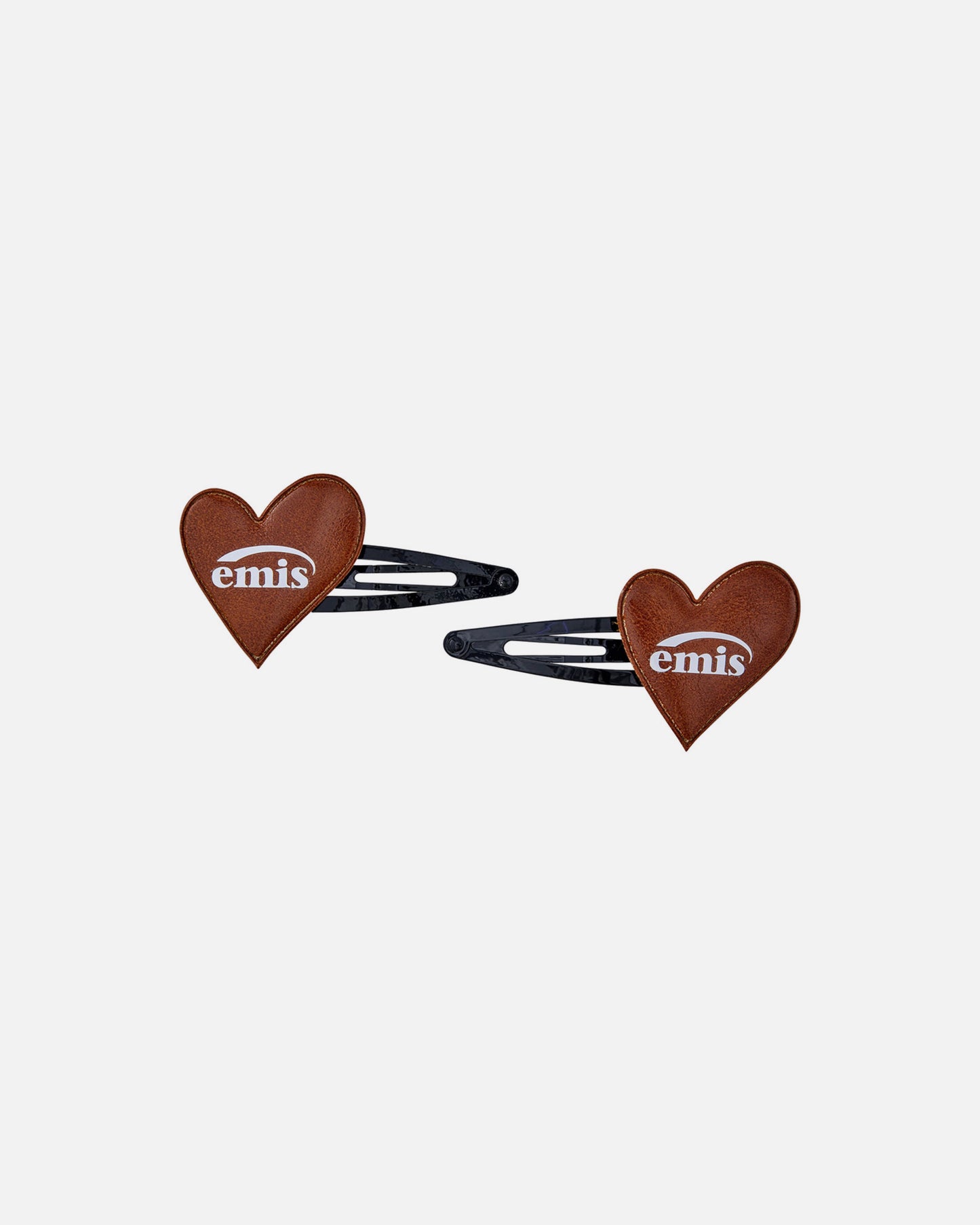 HEART HAIRPIN (BROWN)