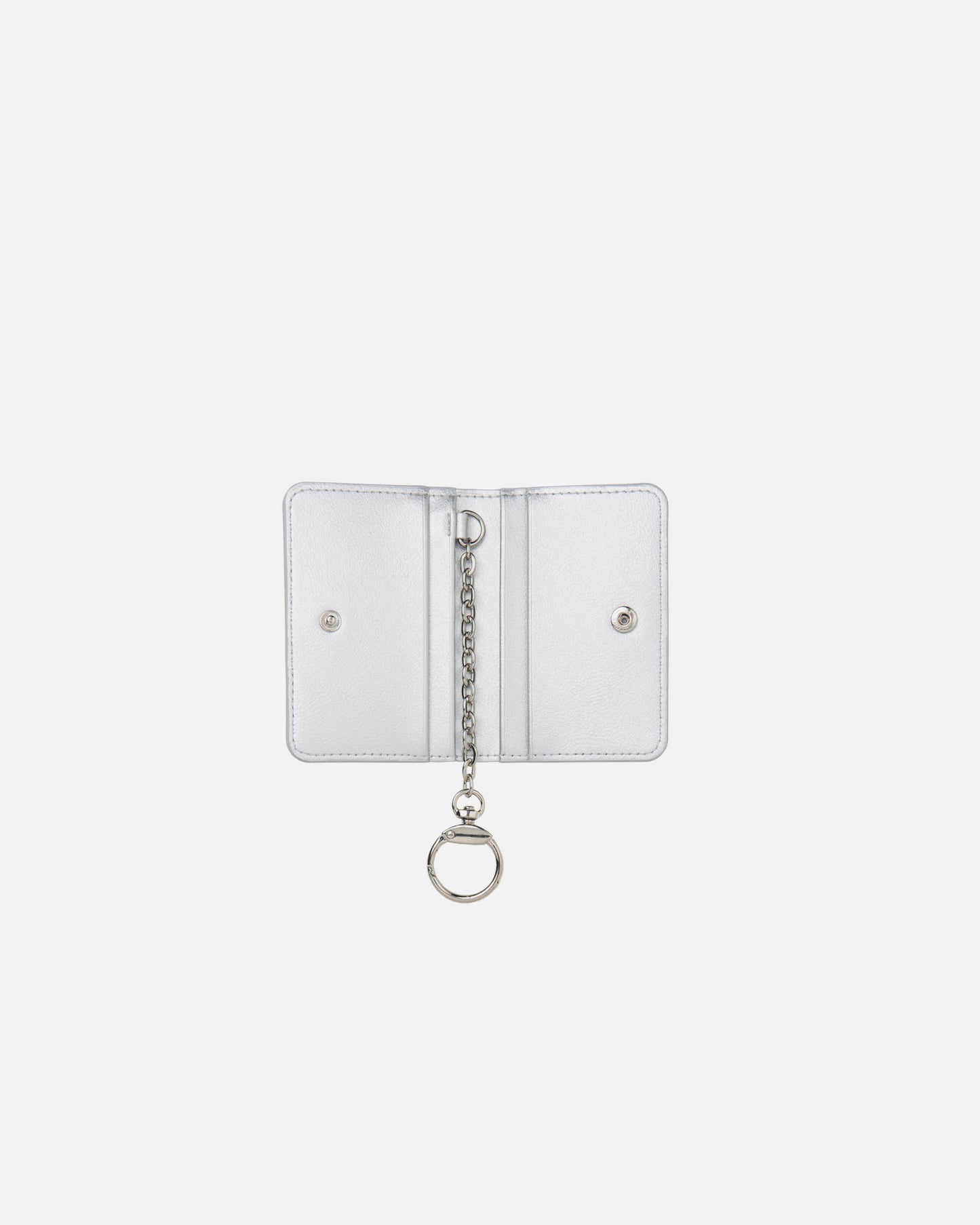 KEYRING CARD HOLDER (SILVER)