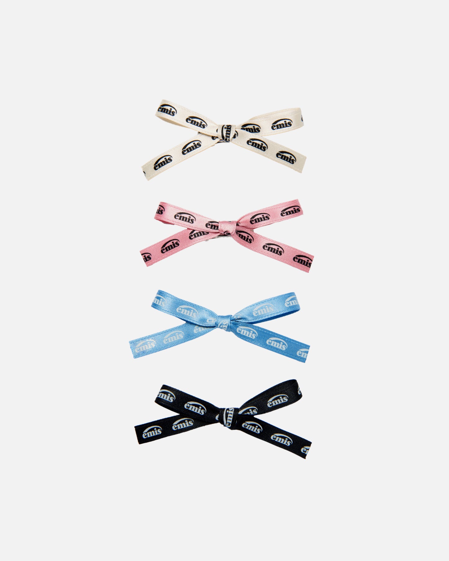 NEW LOGO RIBBON HAIR CLIP (PINK )