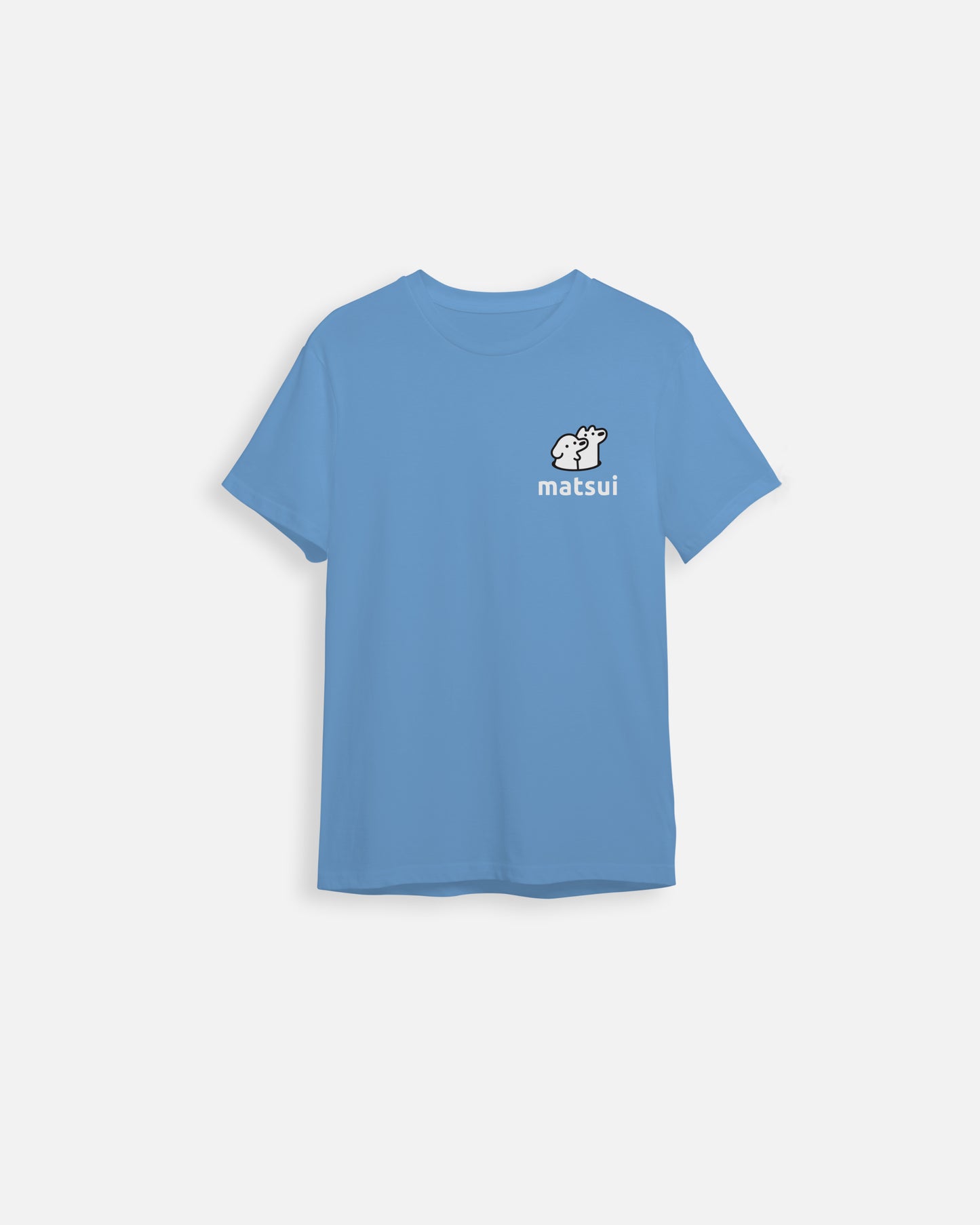 ADULT PRINTED T-SHIRT PLAYING BALL (LIGHT BLUE)