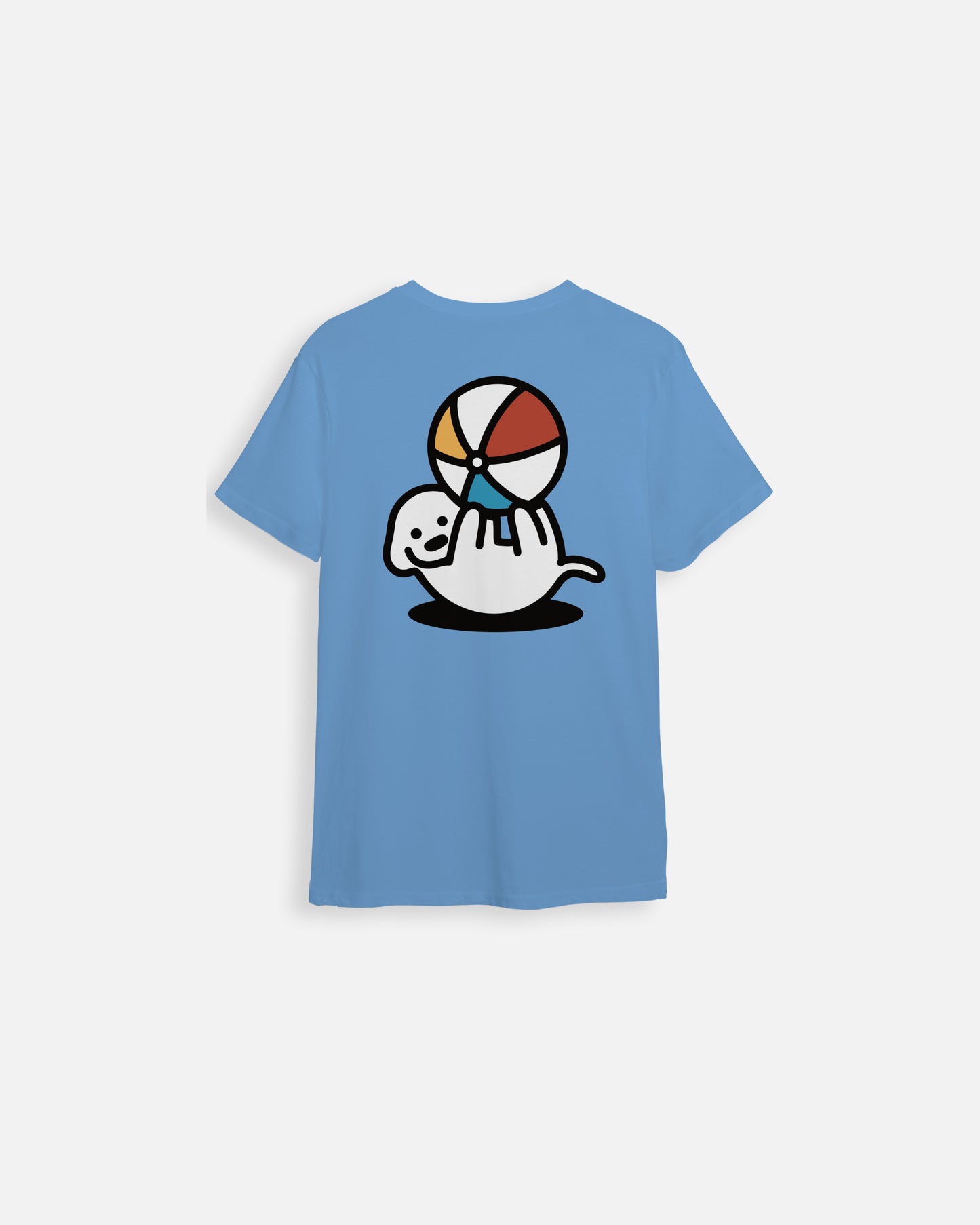 ADULT PRINTED T-SHIRT PLAYING BALL (LIGHT BLUE)