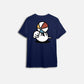 ADULT PRINTED T-SHIRT PLAYING BALL (NAVY)