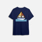 ADULT PRINTED T-SHIRT SWAYING (NAVY)