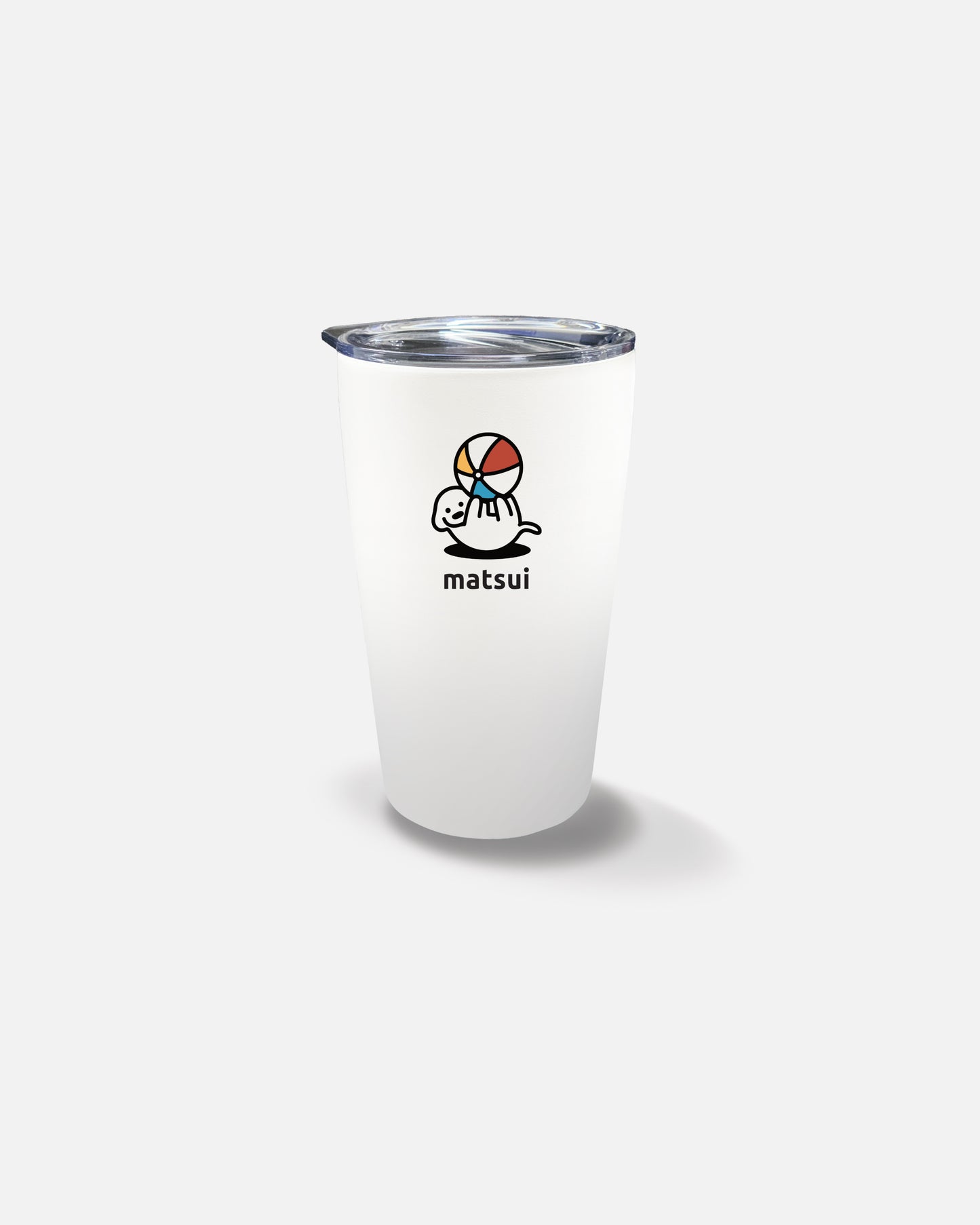 STAINLESS STEEL THERMOS CUP PLAYING BALL (WHITE)