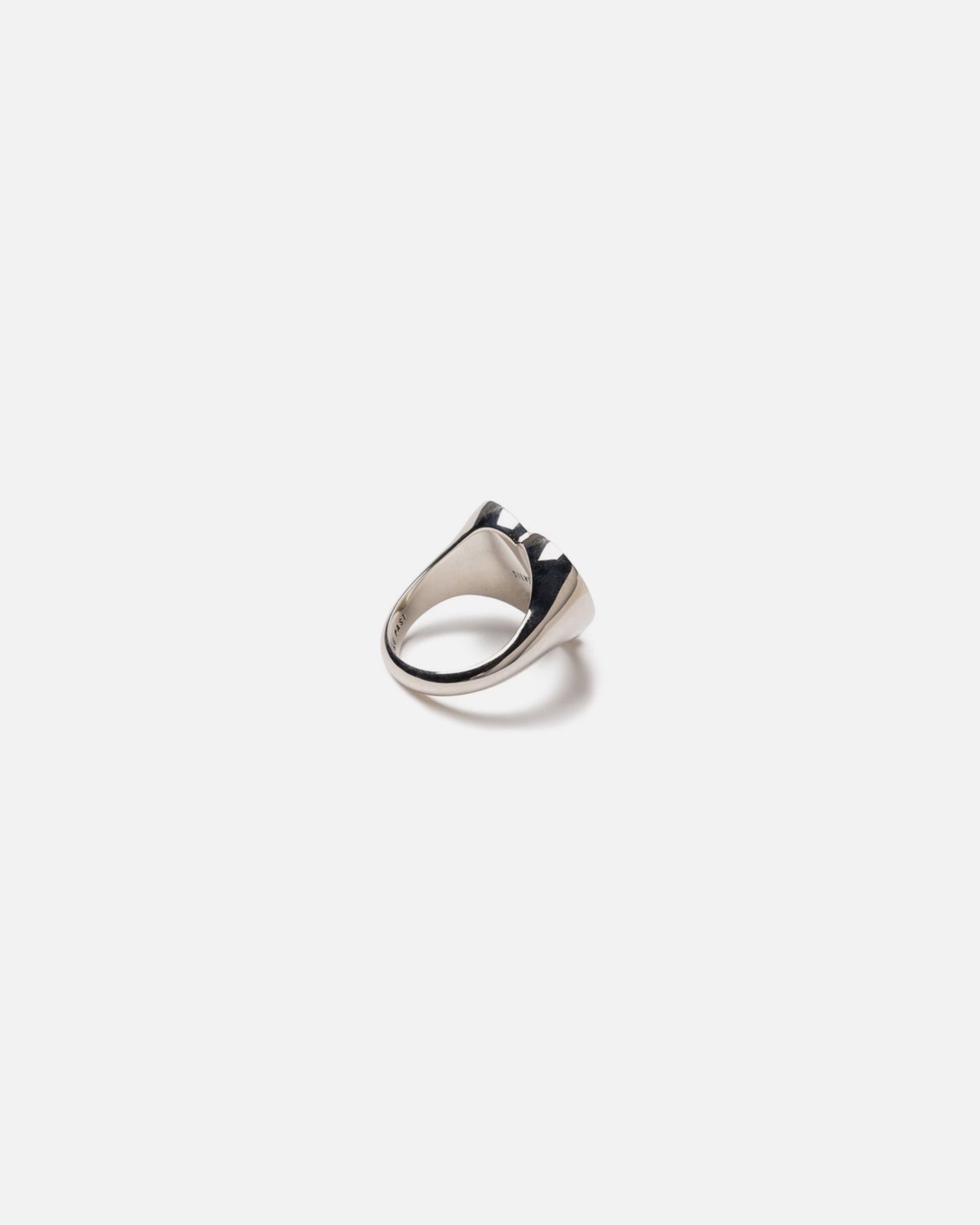 HEART SILVER RING (BLACK)