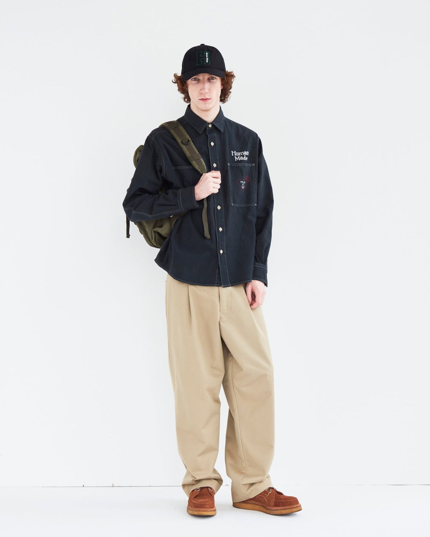 STITCH WORK SHIRT (BLACK)