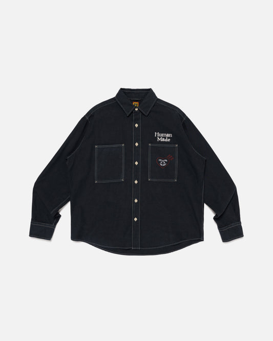 STITCH WORK SHIRT (BLACK)