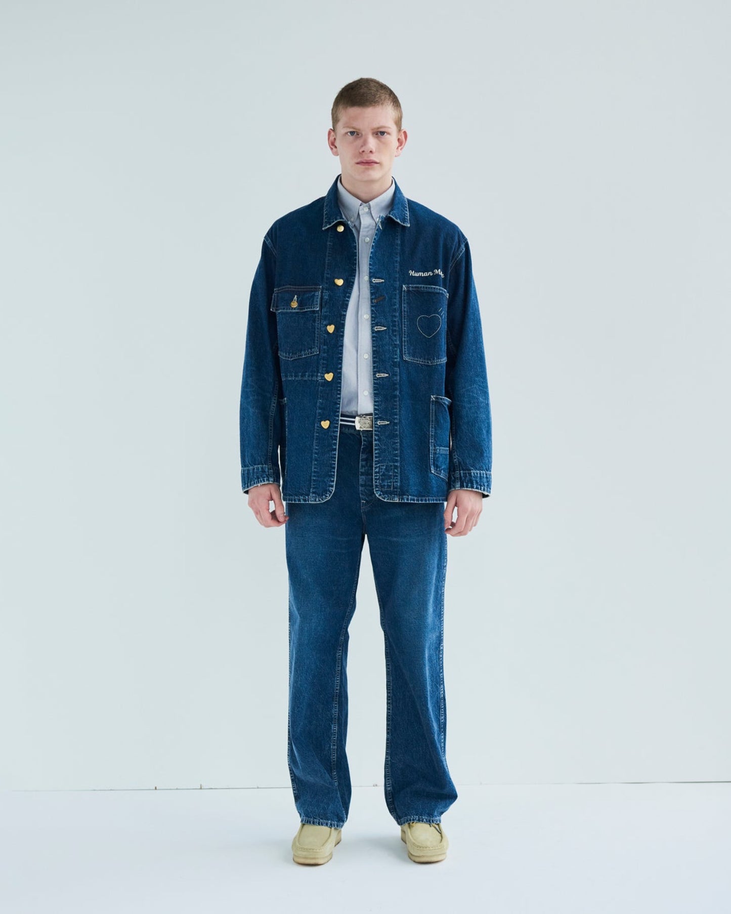 DENIM COVERALL JACKET (INDIGO)