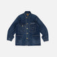 DENIM COVERALL JACKET (INDIGO)