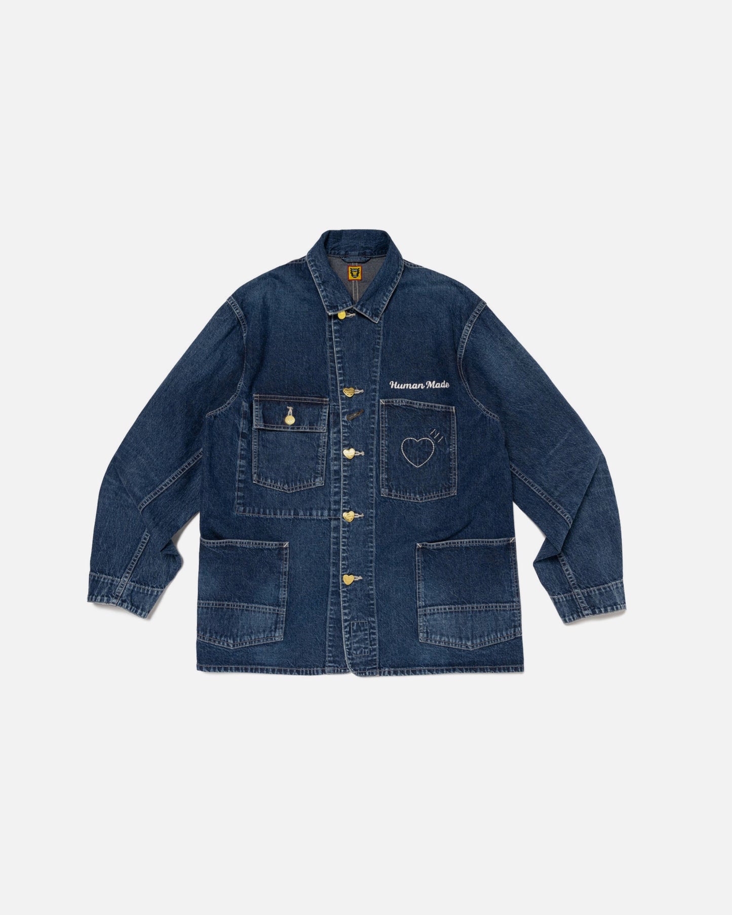 DENIM COVERALL JACKET (INDIGO)