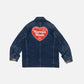 DENIM COVERALL JACKET (INDIGO)