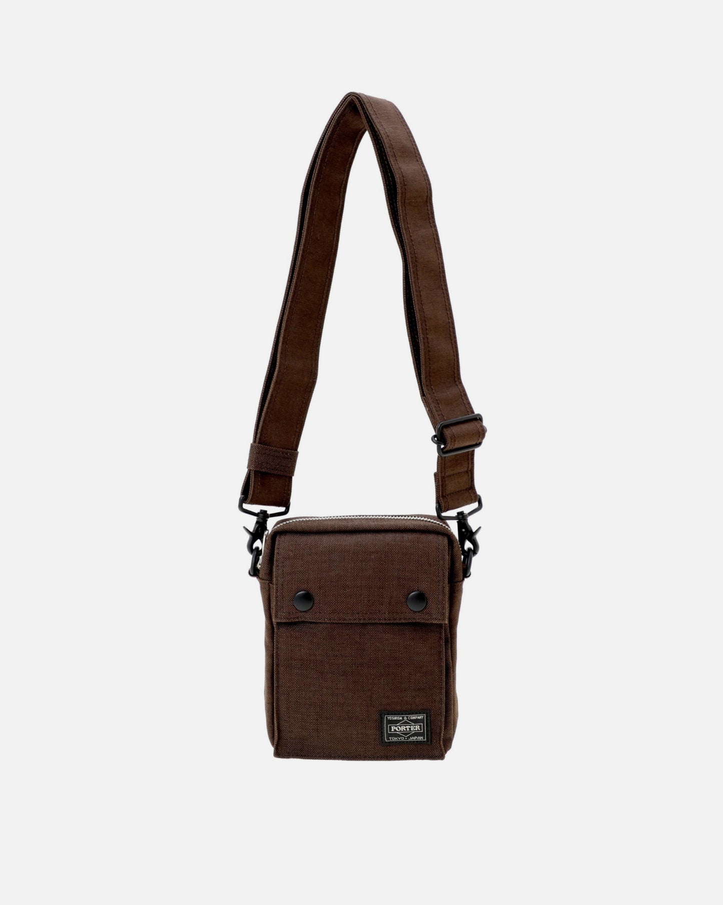 SMOKY VERTICAL SHOULDER BAG (BROWN)